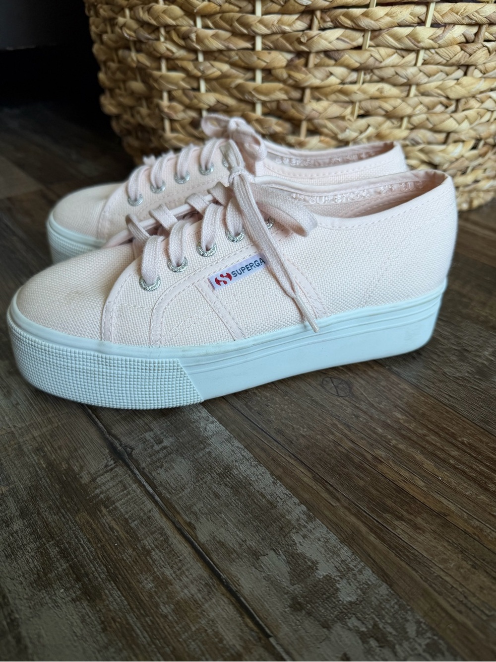 Superga platform pink tennis shoes size EU 36/4.5